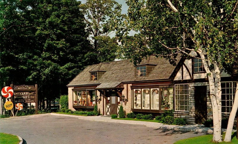 Friendly Village Shops - Vintage Postcard (newer photo)